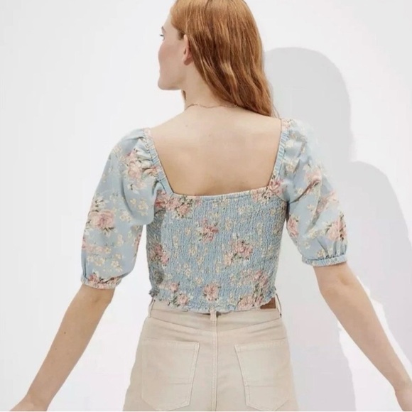 American Eagle Outfitters Womens Floral Crop top Size S - Picture 2 of 11